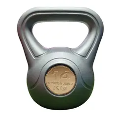 GENERICO - Pesa Rusa o Kettlebell Deporte -14 kg pvc Color Plomo