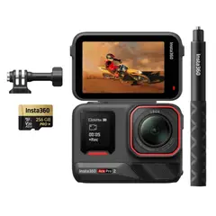 INSTA 360 - Insta360 Ace Pro 2 + Selfie Stick 114CM + Memoria 256GB Pro + Adaptador 1/4''