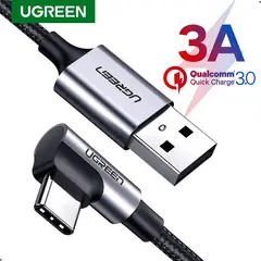 UGREEN - Cable Carga Rapida 90° Usb A - Tipo C 3.0 3a Ugreen 2 metros