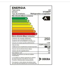 LG - Refrigeradora Top Freezer GT24BPP No Frost 241L