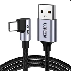 UGREEN - Cable Carga Rapida 90° Usb A - Tipo C 3.0 3a 2metros