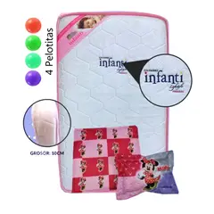 GENERICO - Colchón de Bebe para Cunas Pack and Play Rosado