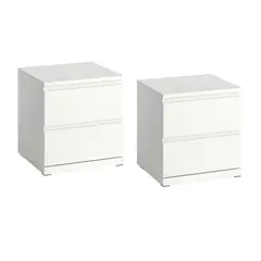 GENERICO - Duo de Dos Veladores Blancos Melamina