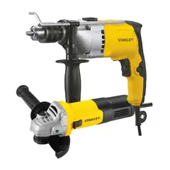 STANLEY - Combo taladro percutor 800w + amoladora 4½ 900w