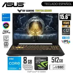 ASUS - Laptop Tuf Gaming FX507ZC4-HN005W Intel Corei5-12500H RAM 8GB SSD 512GB 15.6" FHD RTX3050-4GB