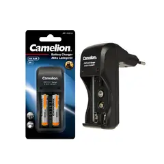 CAMELION - CARGADOR + 2 PILAS RECARGABLES AAA-AA-9V 1000mAh