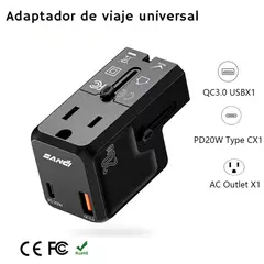 SANC - Adaptador Internacional Enchufe Universal 110v 220v Todo En 1