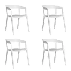 NIHM - Set x4 Silla de Comedor Tayrona Blanco