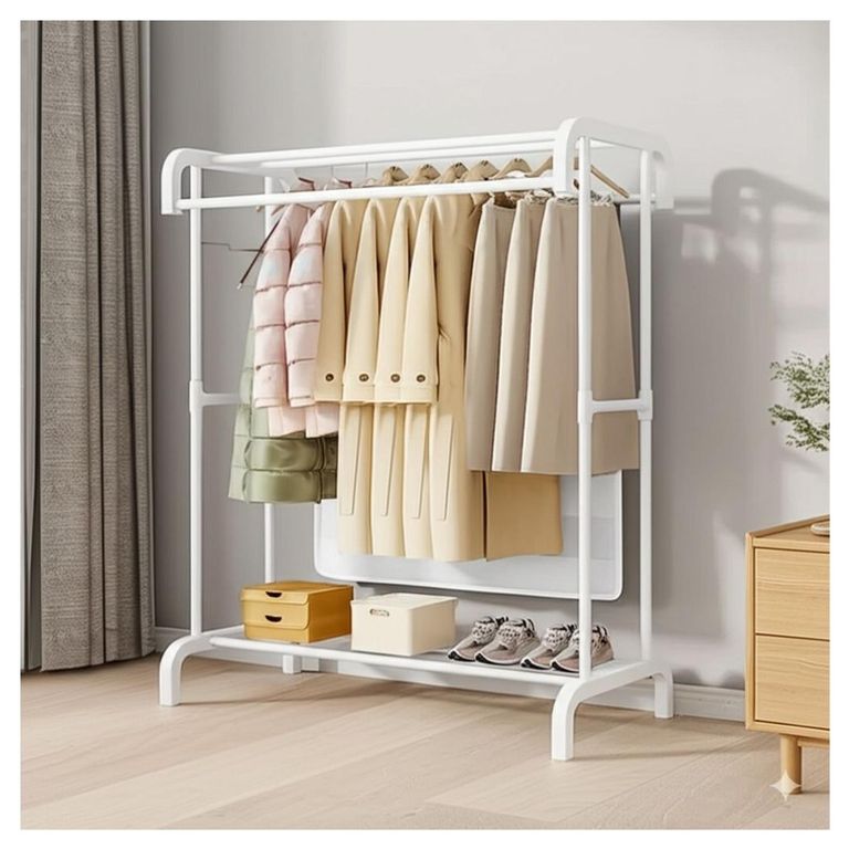 Colgador Organizador de Ropa de 4 barras 157x91x44cm - Blanco - M