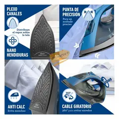 OSTER - Plancha a vapor con suela de cerámica