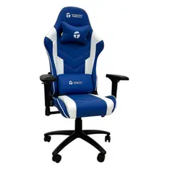 TEROS - Silla gamer TE-8126B azul y blanco