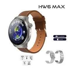 GENERICO - Smartwatch Hw6 Max Amoled Triple Correa Marrón