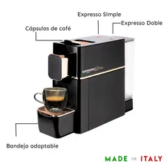 EXPRESSO DUE - Máquina Italiana de Café Expresso I Negra