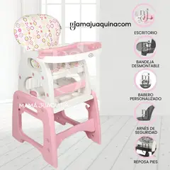 BABY - Silla de Comer 3 en 1 «VELLYER» Pink