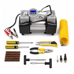 GENERICO - Compresor de Aire Doble Pistón 12v 150 PSI Camioneta Van Camion Auto MOD3
