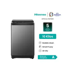 HISENSE - LAVADORA WT3J1023UT Carga Superior Gris 10KG