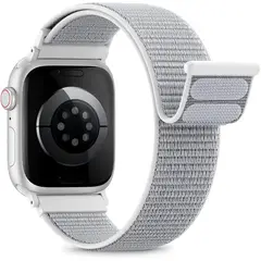 GENERICO - Correa Nylon para Apple Watch 38/40/41mm/(Series 10 42mm) Gris