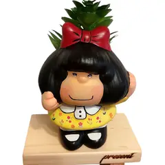 GENERICO - Maceta macetero Amarilla Pintada a Mano - Present