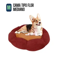 GENERICO - CAMA PARA PERROS Y GATOS - TALLA MEDIANA MODELO FLOR