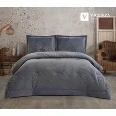 VENECIA - Set de Edredón QUEEN de Piel conejo c/ Piel de Ángel de 5 Piezas 100% Premium