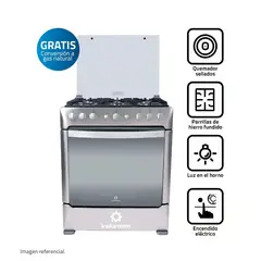INDURAMA - COCINA A GAS PARMA 6 QUEMADORES