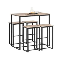 THE GRILL SHOP - Juego de Comedor Alto 5 Piezas