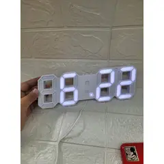 GENERICO - RELOJ DIGITAL LED 3D - BLANCO