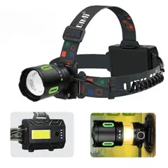 LIDIMI - Linterna de Cabeza LED Recargable 1200lm con Zoom Power Bank y Luz Roja