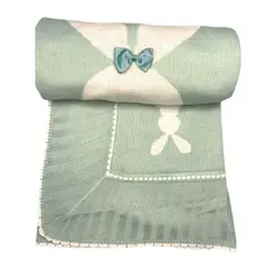 EUBEBE - Colcha de hilo Menta BEBE modelo Conejo