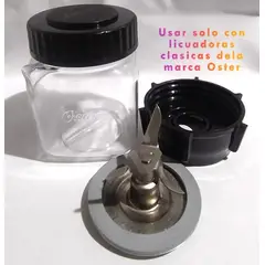 OSTER - Pack Mini jarra 300ml base roscada y cuchilla