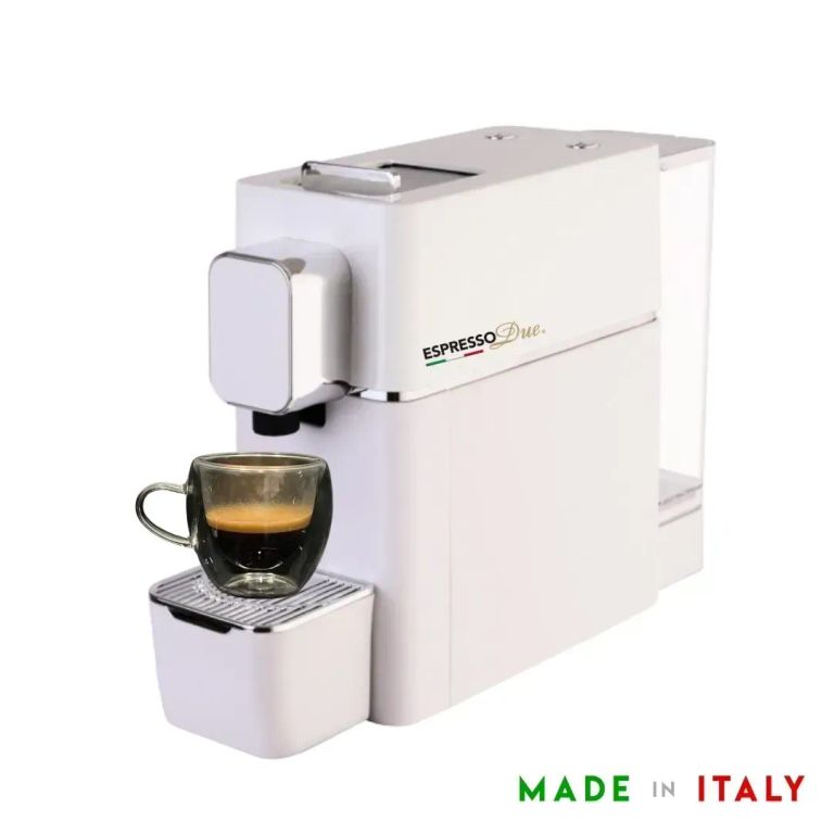 Maquina de café Expreso Italiana Espresso Due / Blanca con capsúlas