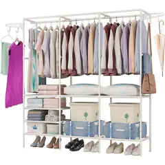 OEM - Ropero Organizador de Ropa con Divisiones y Compartimientos Blanco