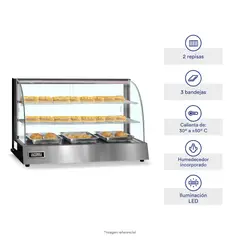 ILUMI - VITRINA CALIENTE ILUMI 3 BANDEJAS