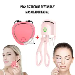 OEM - Pack Rizador de Pestañas Eléctrico + Masajeador Facial