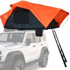 TERRA FORCE - Carpa de Techo Ranco 2-3 Personas Base Negro - Cubierta Naranja