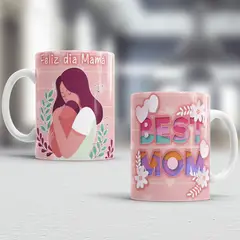 GENERICO - Taza de loza con diseño Día de la Madre 11oz