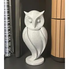GENERICO - ADORNO EXCLUSIVO BUHO  MARMOL 23cm x 11cm x 9cm