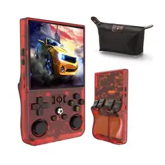 OVOTOUMI - Consola Portatil Retro Game R36S Pro 64GB Rojo y Estuche