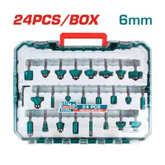 TOTAL TOOLS - Set de fresas para ruteadoras 6mm Total