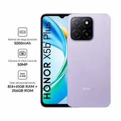 HONOR - Celular X5B Plus Eu 256Gb + 4Gb Purple 50 MP 6.56"