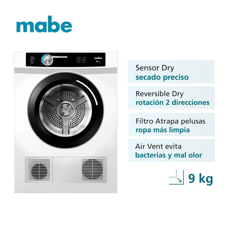 Secadora Eléctrica Mabe Carga Frontal 9kg con Evacuación SEM090VBBB0