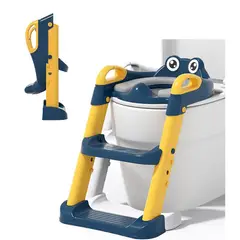 OEM - Adaptador de Baño y Escalera Portátil para Niños Azul