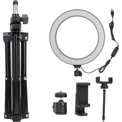 GENERICO - Combo fotografía aro led 26cm + trípode de 2.1 m tik tok kawai