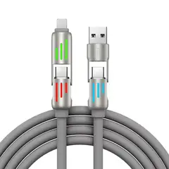 SMART - CABLE 4 EN 1 GROSOR EXTRA REFORZADO 240W CARGA RAPIDA 1 METRO PREMIUM