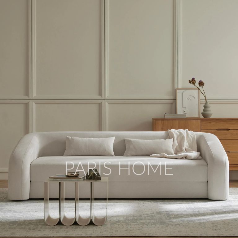 Sofá Cama 3 Cuerpos Foldz Tejido - Blanco Crema