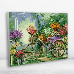 MAKA - PINTURA CON NUMEROS FLOWER BIKE 40x50 CM