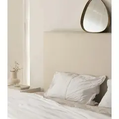 VENTITAS HOME - Cabecera Queen de Cuero Color Beige Eleonor