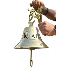 MFAP BRONCERIA Y ANTIGUEDADES - Pack campana 16 cm más colgador bronce fundido Morfeo PCCBFM16