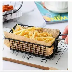 GENERICO - 6 Cesta Medianas para freir Papas fritas Porciones de Snack