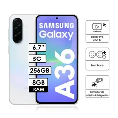 SAMSUNG - Celular Galaxy A36 5G 8GB RAM 256GB Blanco